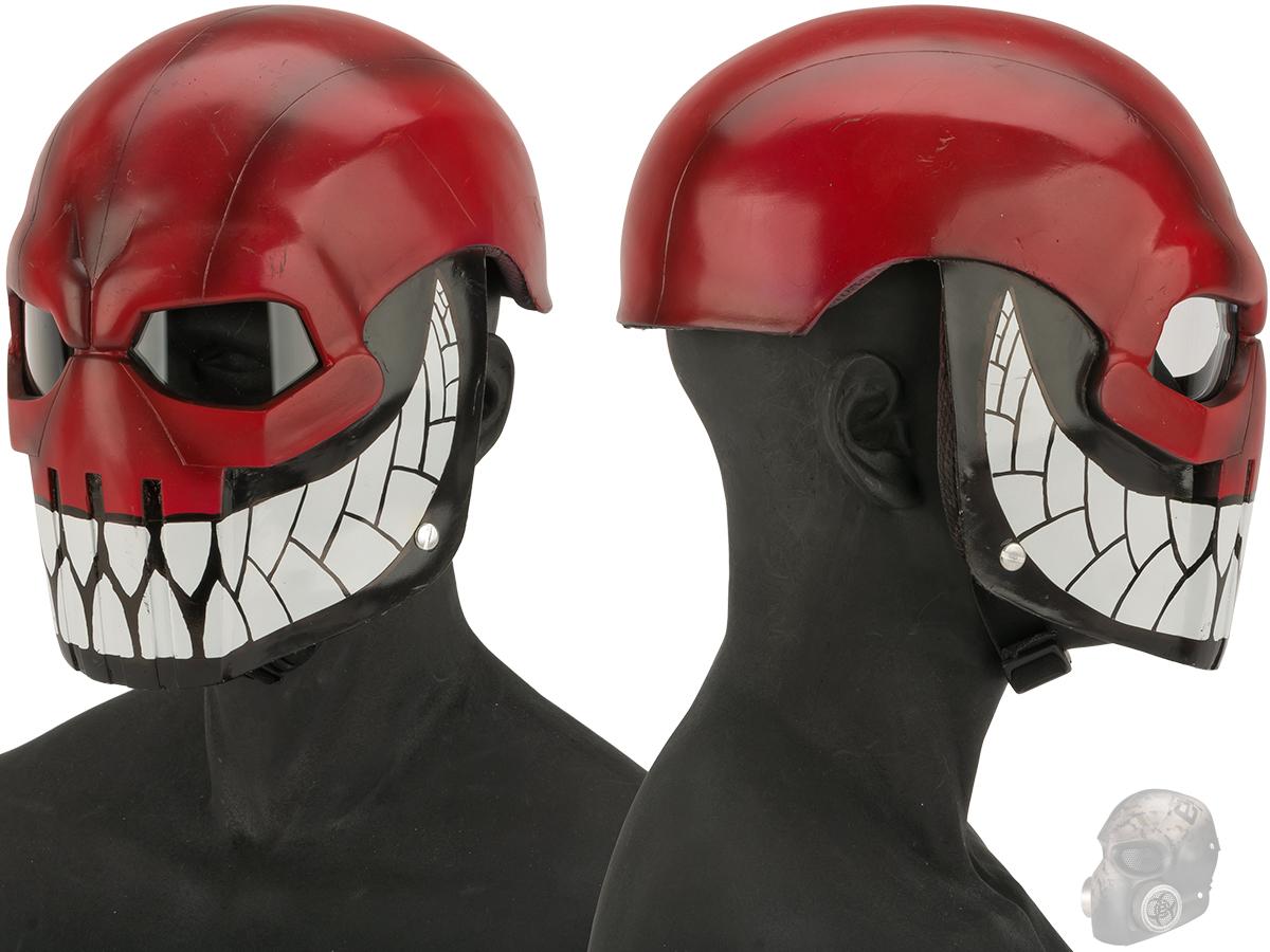 Evike.com R-Custom Fiberglass  Task Master Full Face Mask (Color: Grin Reaper / Clear Lens)