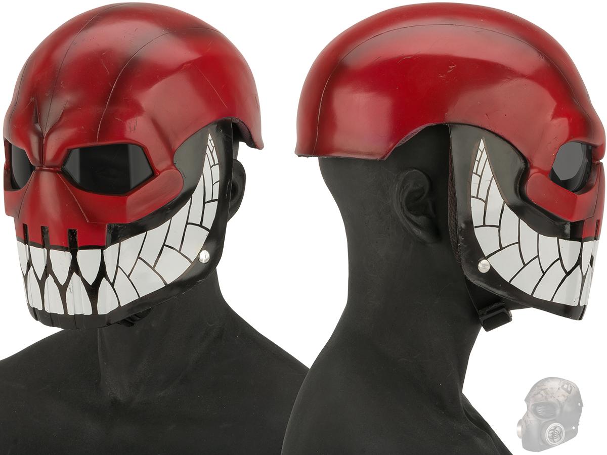 Evike.com R-Custom Fiberglass  Task Master Full Face Mask (Color: Grin Reaper / Smoked Lens)