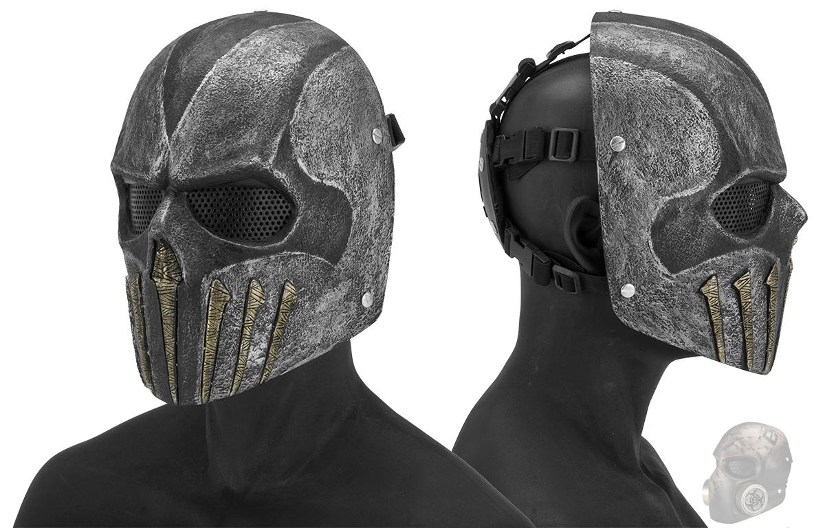 Evike.com R-Custom Wraith Fiberglass Mask w/ Wire Mesh (Color: Black/Gray)