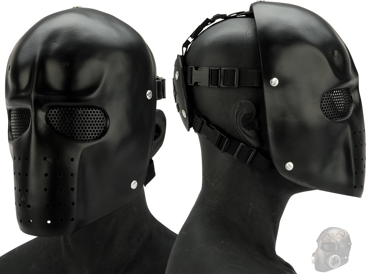 Evike.com R-Custom Fiberglass  Army Full Face Mask (Color: Matte Black / Mesh Lens)
