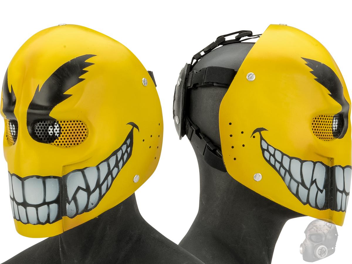 Evike.com R-Custom Fiberglass Wire Mesh Army Mask - Yellow Smile Face