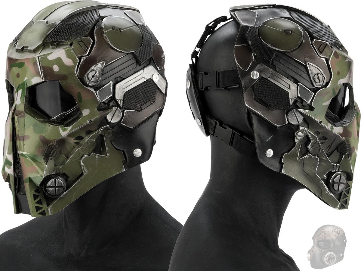 Evike.com R-Custom Fiberglass  Stalker Full Face Mask (Color: Woodland / Smoke Lens)