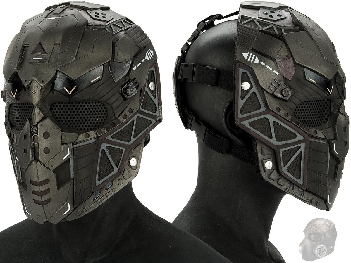 Evike.com R-Custom Fiberglass Raptor Full Face Mask (Color: Grey / Mesh Lens)