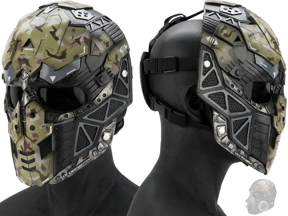 RCustom Fiberglass "Raptor" Full Face Mask (Color Woodland