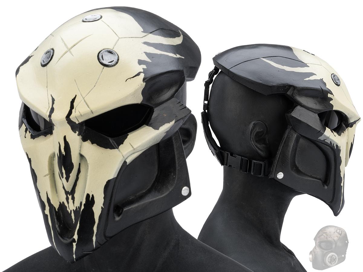 Evike.com R-Custom Fiberglass  Reaper Full Face Mask (Color: Bone / Smoke Lens)