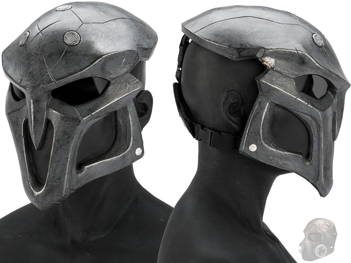 Evike.com R-Custom Fiberglass  Reaper Full Face Mask (Color: Black / Smoke Lens)