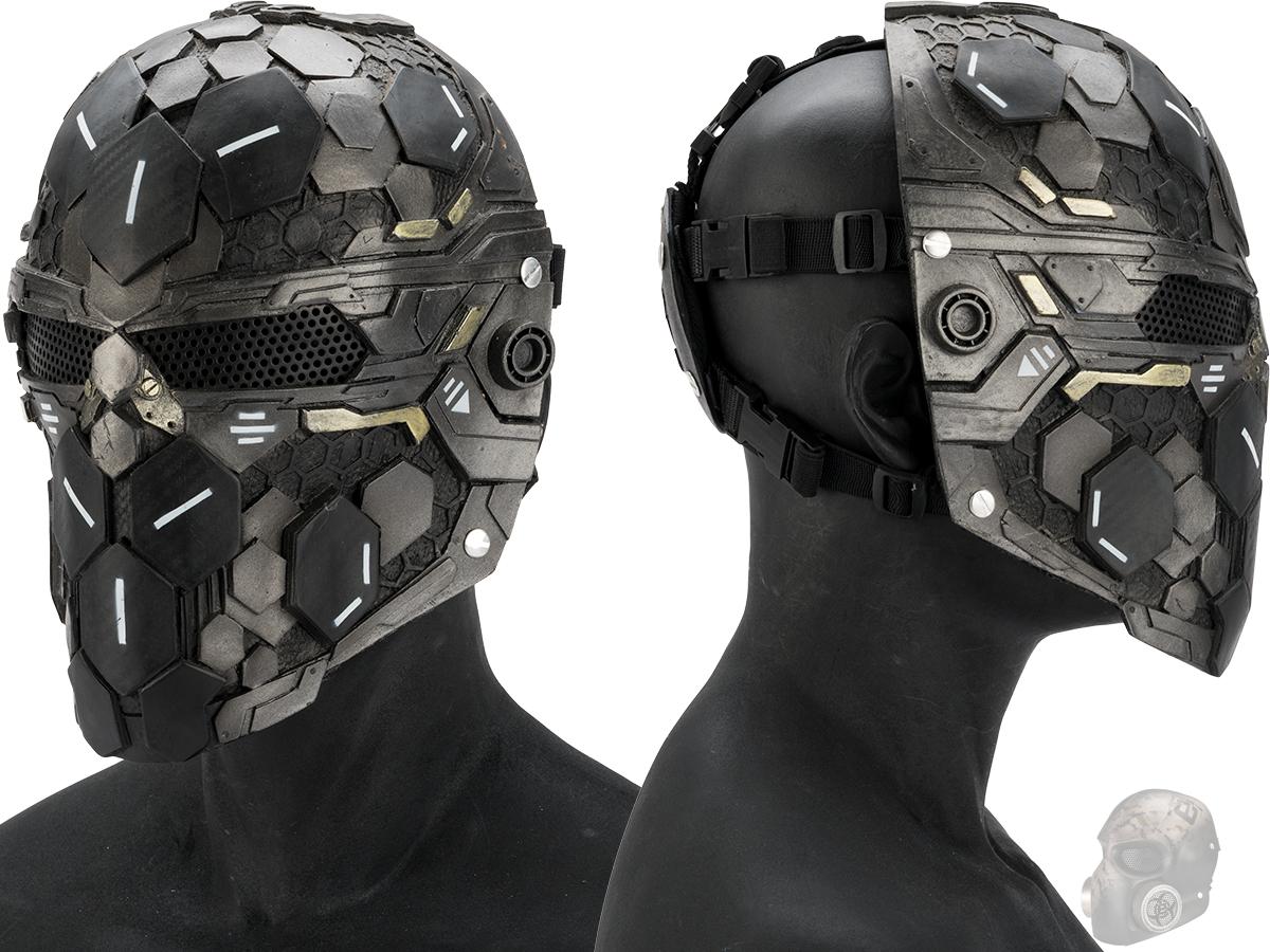 Evike.com R-Custom Fiberglass  Cypher Full Face Mask (Color: Black / Mesh)