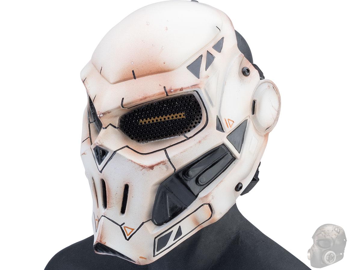 Evike.com R-Custom Fiberglass Taskmaster V2 Full Face Mask (Color: White / Mesh Lens)