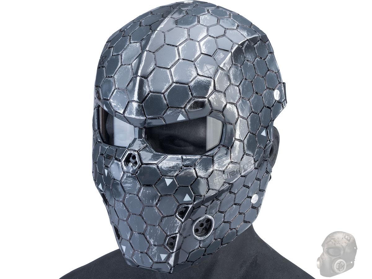 Evike.com R-Custom Fiberglass Hive Full Face Mask (Color: Black / Medium / Clear Lens)