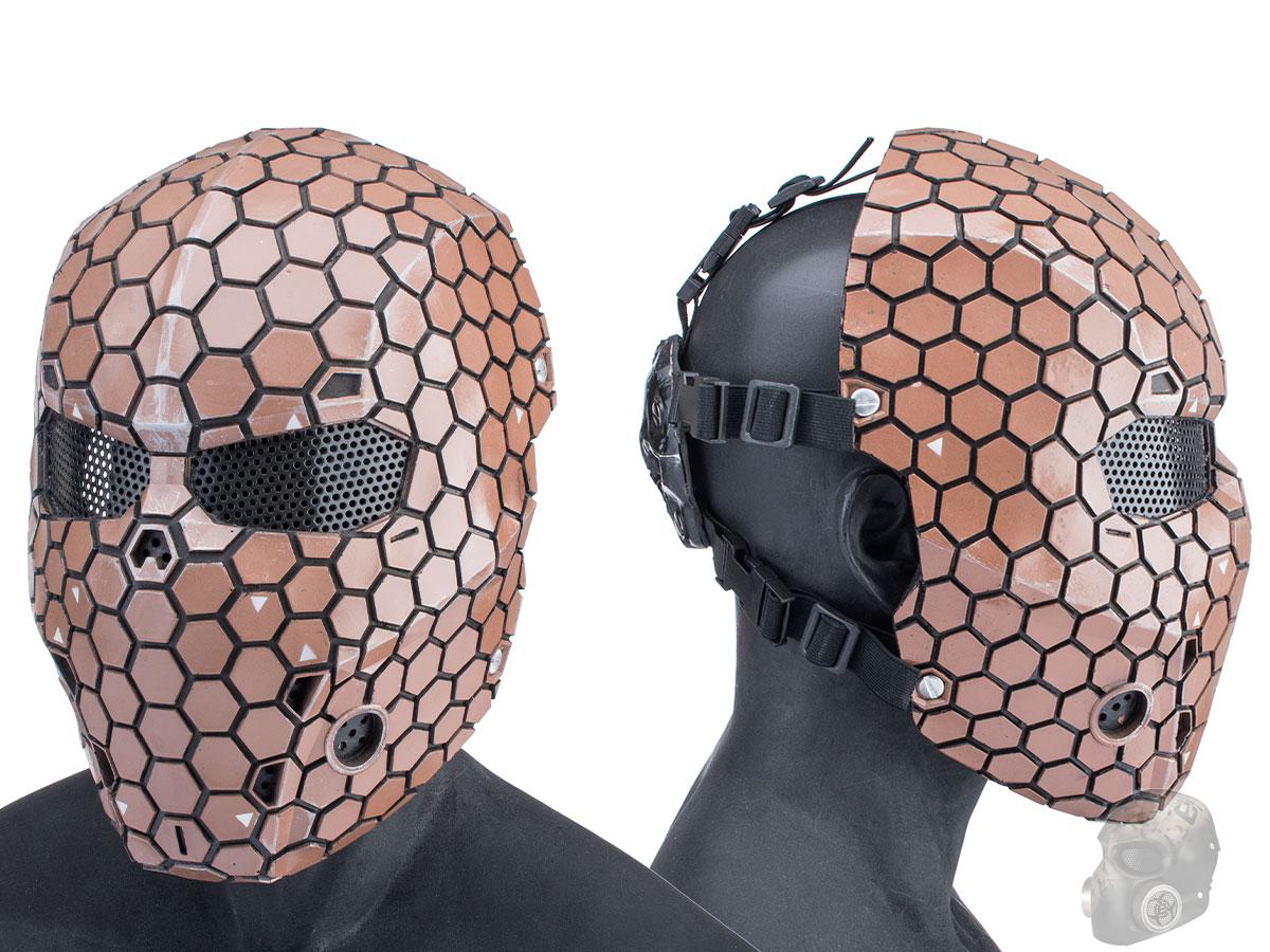 Evike.com R-Custom Fiberglass Hive Full Face Mask (Color: Desert / Large / Mesh Lens)
