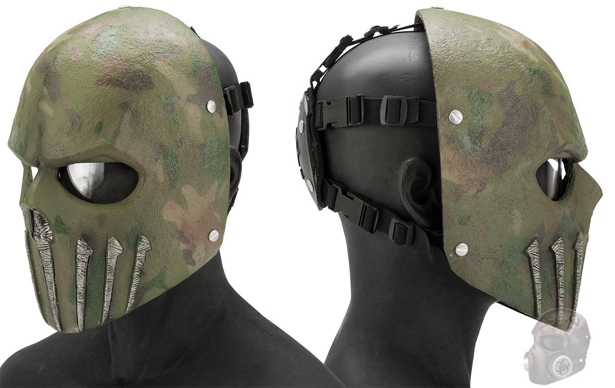 Evike.com R-Custom Fiberglass  Wraith Full Face Mask with Clear Lens (Color: Woodland)