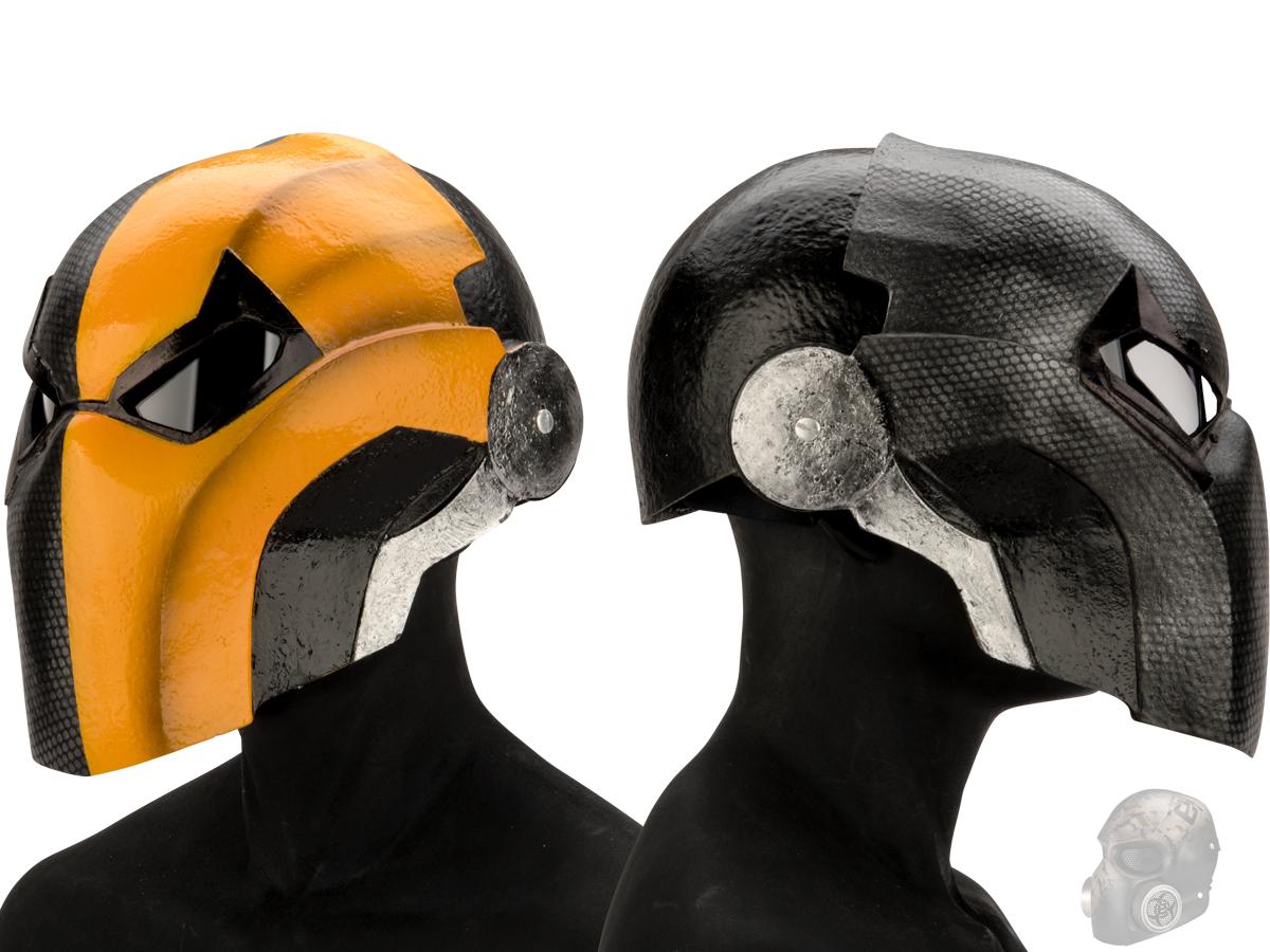 Evike.com R-Custom DeathStroke Injustice Fiberglass Mask (Color: Grey/Orange / Clear Lens)