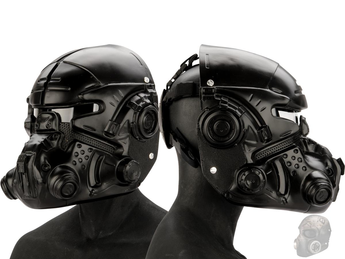 Evike.com R-Custom Titan Fall Pilot Fiberglass Mask (Color: Black / Clear Lens)