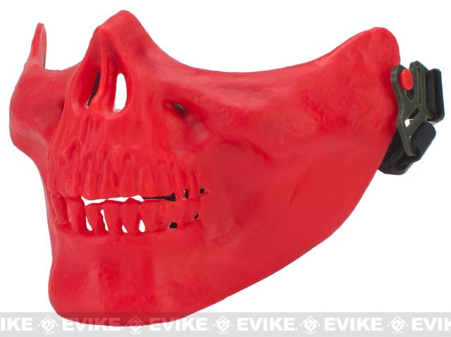 Avengers Skull Iron Face Lower Half Mask (Color: Dark Red Skeleton)