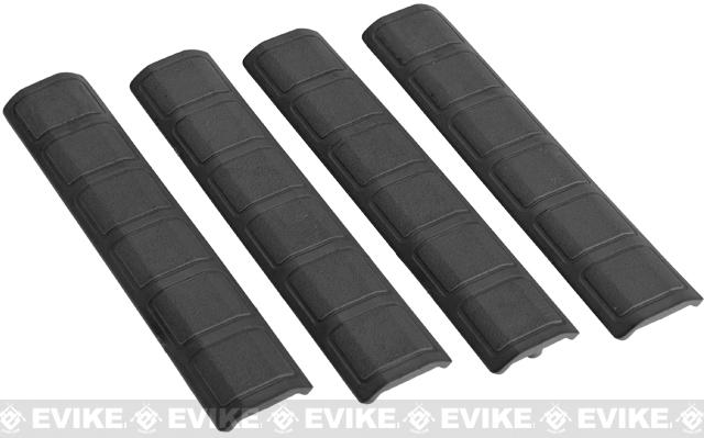 Avengers Rubber 6.25 Keymod Rail Covers (Square Pattern) - Set of 4 (Color: Black)