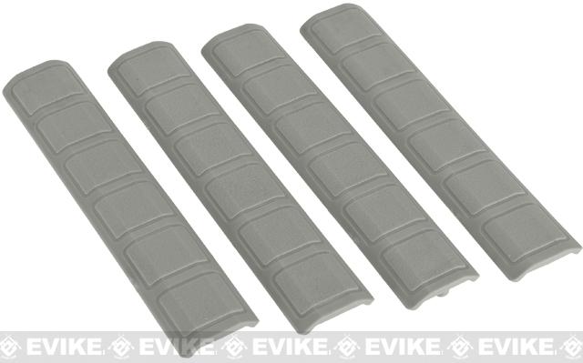 Avengers Rubber 6.25 Keymod Rail Covers (Square Pattern) - Set of 4 (Color: Foliage Green)