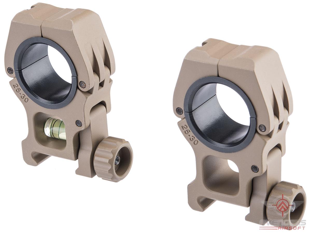 Avengers M10 30mm Scope Rings Rings w/ Bubble Level (Color Dark Earth