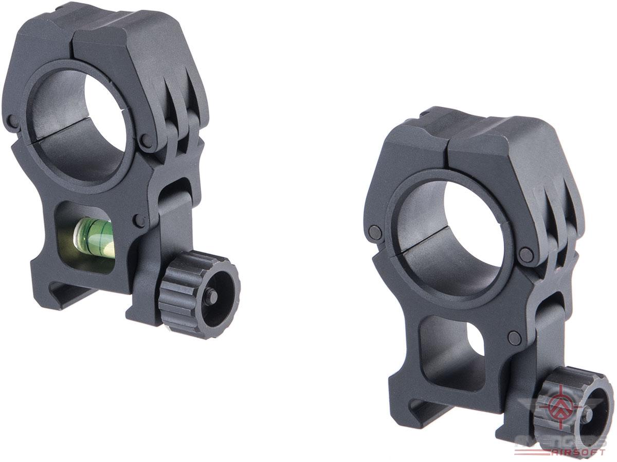 Avengers M10 30mm Scope Rings Rings w/ Bubble Level (Color Black
