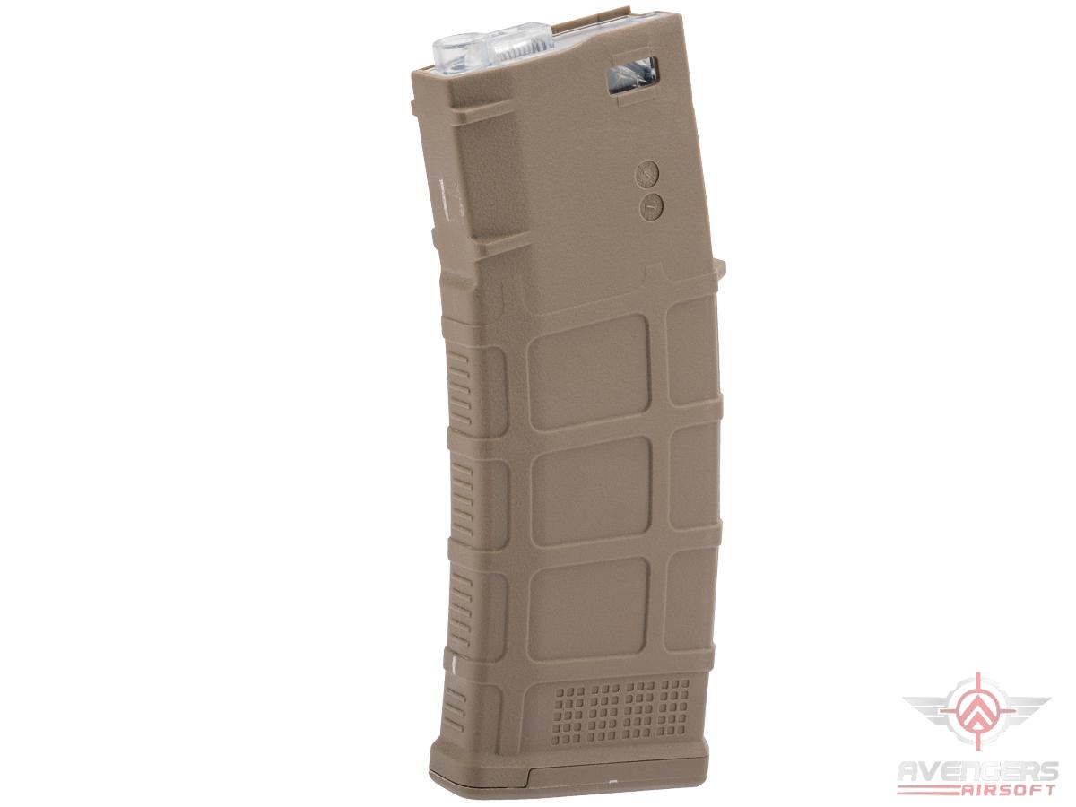 Avengers Polymer Magazine for M4/M16 Series Airsoft AEG Rifles (Color: Tan / 150rd Mid-Cap)