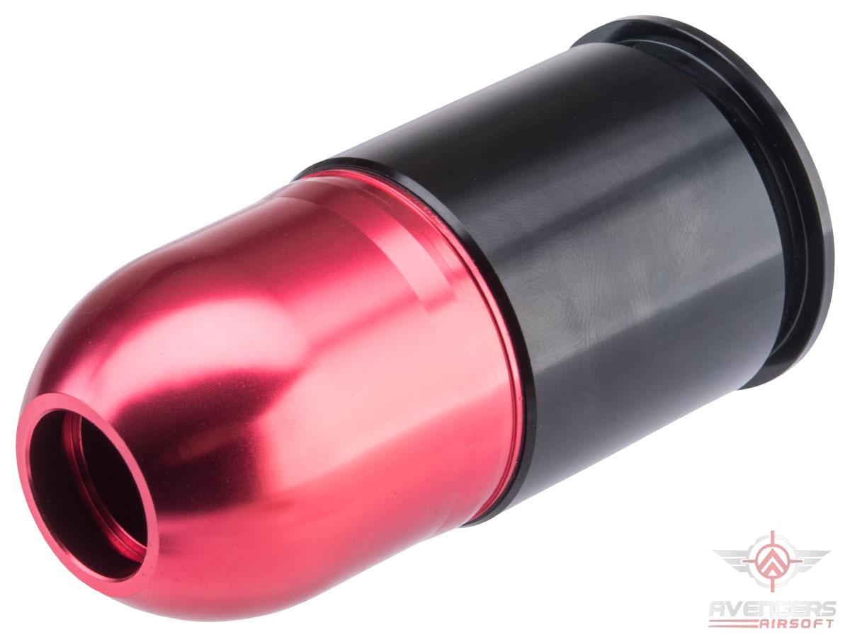 Avengers 40mm Airsoft Gas Grenade Shell (Model: 55rd Multi-Purpose / Red Polished / Single Shell)