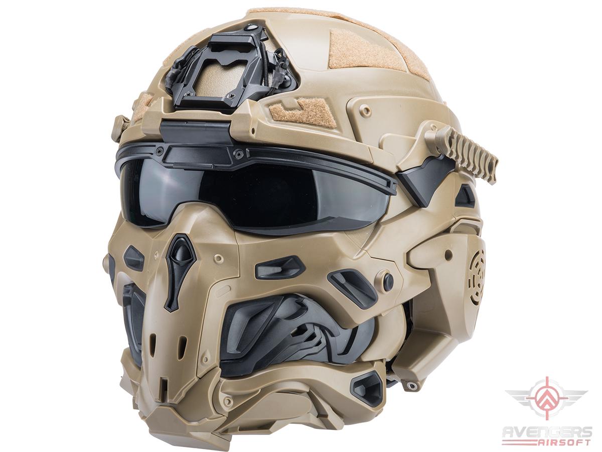 Avengers Tactical Ark Helmet w/ Integrated Cooling System & Headset (Color: Tan)