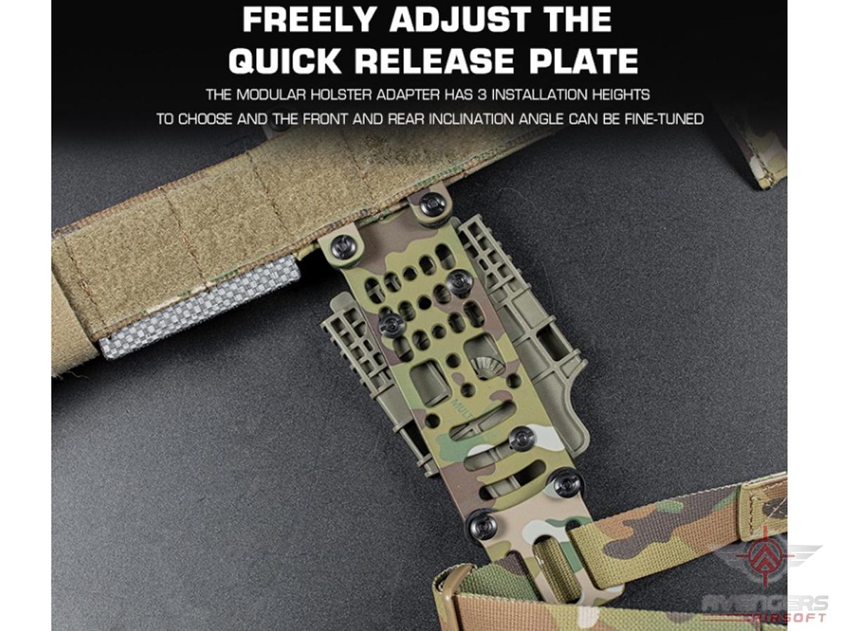 WoSport Modular MOLLE Holster Adapter for Safariland, GCode & Black