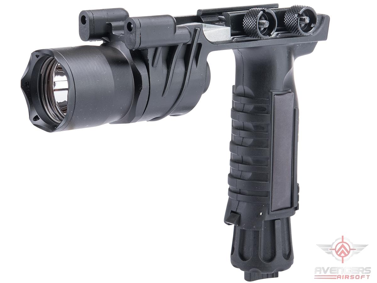 Avengers M900 Tactical Illuminator Vertical Grip w/ Xenon Grip Light for Airsoft (Color: Black)