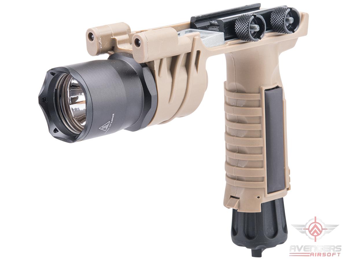 Avengers M900 Tactical Illuminator Vertical Grip w/ Xenon Grip Light for Airsoft (Color: Desert)