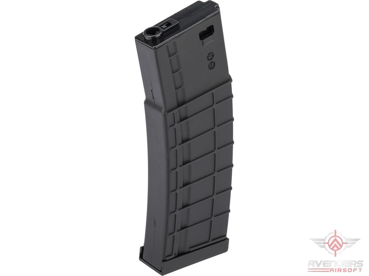 Avengers Ribbed Polymer Extended Magazine for M4/M16 Series Airsoft AEG Rifles (Color: Black / 200rd Mid-Cap)