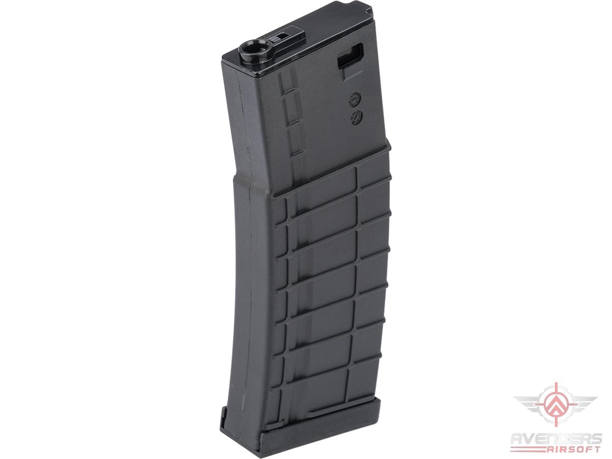 Avengers Ribbed Polymer Magazine for M4/M16 Series Airsoft AEG Rifles (Color: Black / 150rd Mid-Cap)