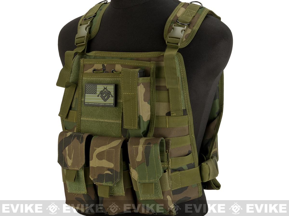Avengers Tactical Spec. OPS MOLLE Plate Carrier / Load Bearing Vest (Color: Woodland)