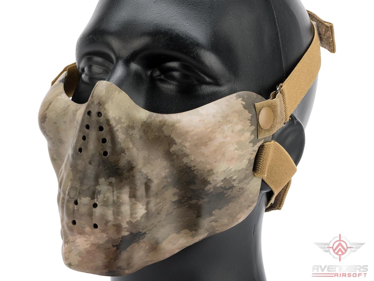 Avengers Iron Face Skull Imprint Nylon Lower Half Mask (Color: Arid Camo)