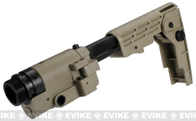 Avengers Retractable Folding Stock for M4 / M16 Series Airsoft AEG Rifles (Color: Tan)