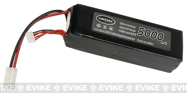 Matrix High Performance 14.8V 5000mAh 65C Purpose Built Airsoft Li-po Battery (Connector: Large Tamiya Connector)