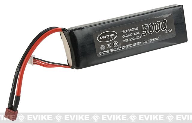 Matrix High Performance 11.1V Brick Type Airsoft LiPo Battery (Model: 5000mAh - 65C / Deans)