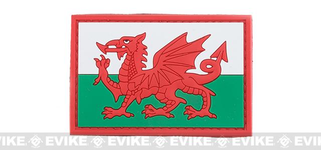 PVC Hook and Loop International Flag Patch (Flag: Wales)