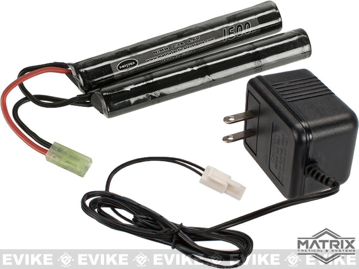 AEG Battery Starter Package w/ Basic Charger (Battery: 9.6v 1600mAh Small Butterfly Type)