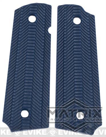 Matrix Spec. Op. Nylon Fiber Hand Grip For 1911 Airsoft Gas Blowback Pistols (Color: Navy Blue)