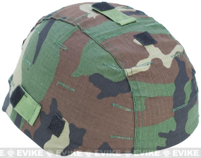 Matrix Military Style Combat Helmet Cover for MICH-2002 Protective Combat Helmet Series (Color: Woodland)