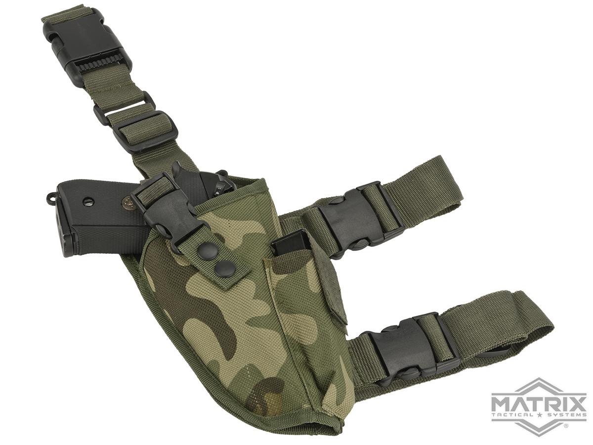 Matrix Deluxe Tactical Thigh Holster (Color: Woodland / Right)
