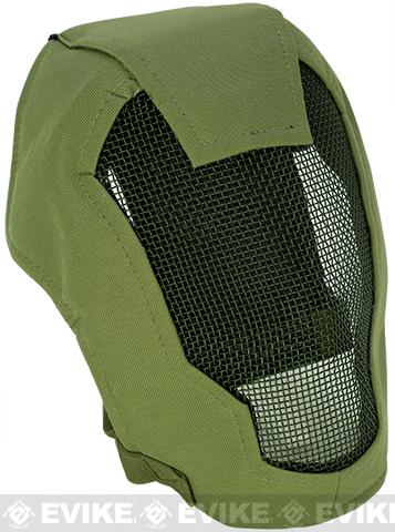 Matrix Iron Face Carbon Steel Striker Gen4 Metal Mesh Full Face Mask (Color: OD Green)