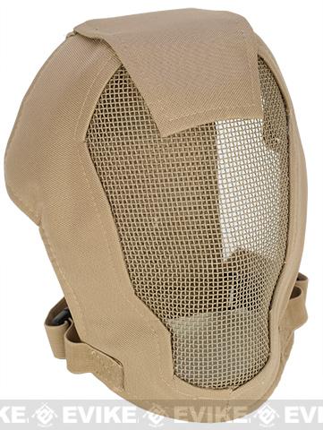 Matrix Iron Face Carbon Steel Striker Gen4 Metal Mesh Full Face Mask (Color: Desert Tan)