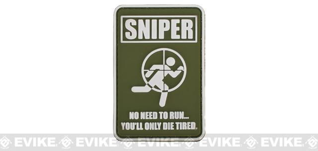 Matrix Sniper PVC Hook and Loop Morale Patch - OD Green