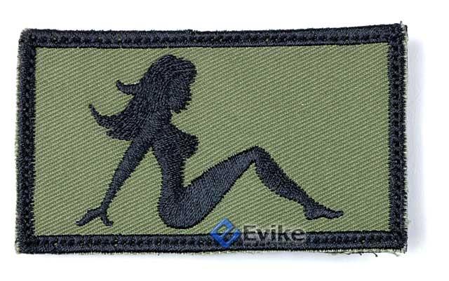 Matrix Lady Embroidery Hook and Loop Patch (Color: OD Green)