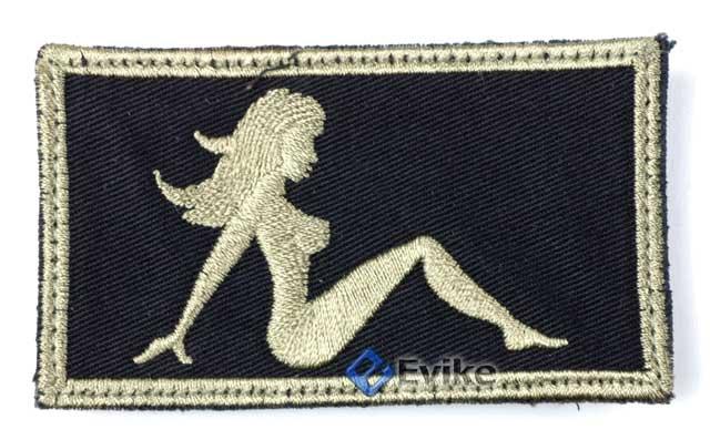Matrix Lady Embroidery Hook and Loop Patch (Color: Tan)