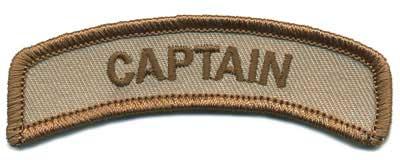 Matrix Tab IFF Hook and Loop Patch (Title: Captain / Tan)