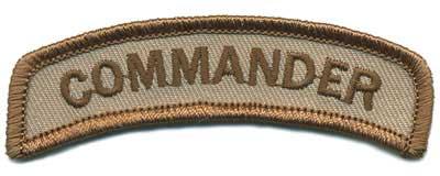 Matrix Tab IFF Hook and Loop Patch (Title: Commander / Tan)