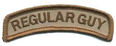 Matrix Tab IFF Hook and Loop Patch (Title: Regular Guy / Tan)