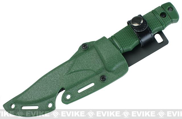 Matrix M37-K Seal Pup Type Rubber Training Knife w/ Hardshell Sheath Airsoft Movie Prop (Color: OD Green)