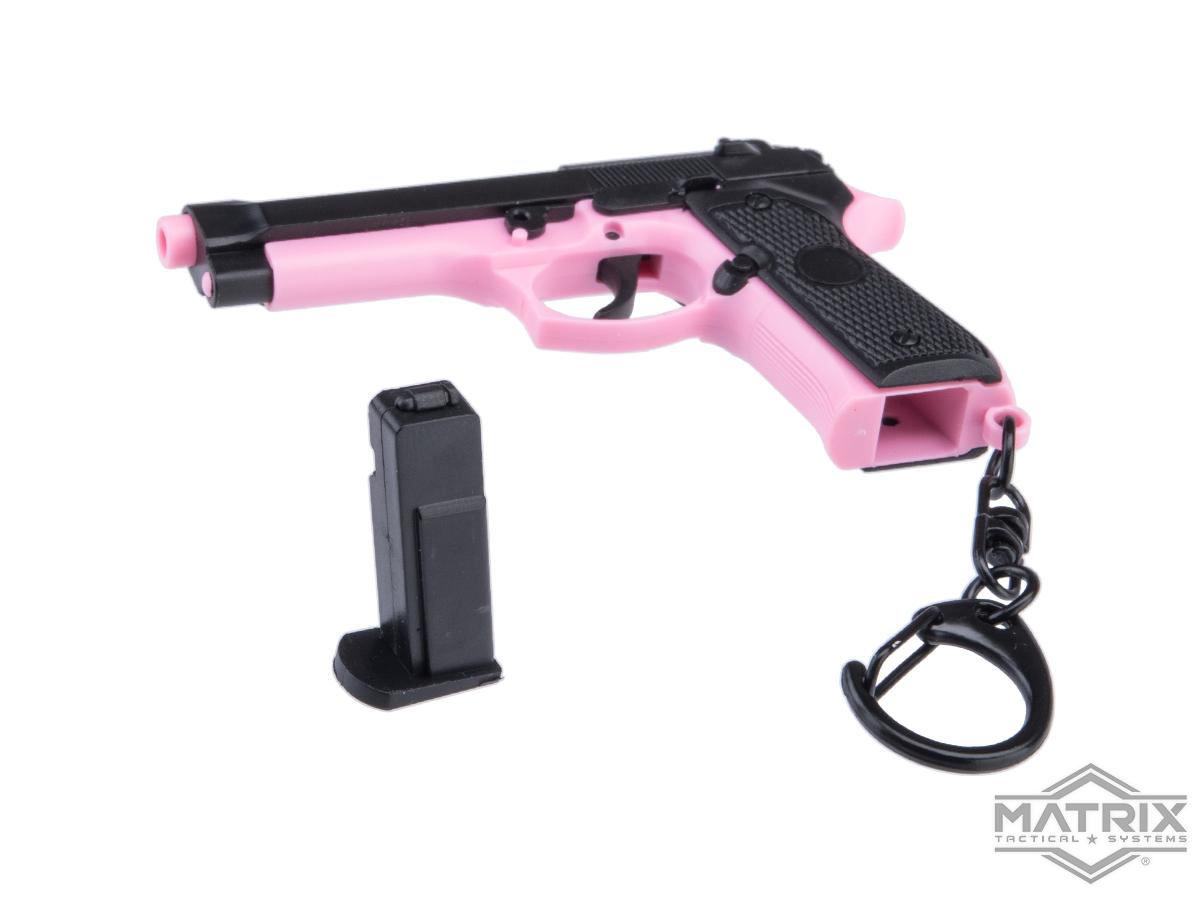 Matrix Dummy Pistol Keychain Charm (Model: M92 / Pink)